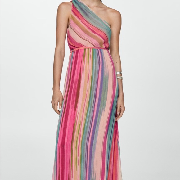 chinese dress ladies Long Floral One Shoulder Dress  The Dress Outlet